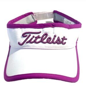 White Titelist Women's Golf Visor w/Contrast Color Trim & Logo OS